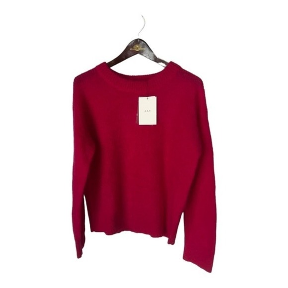 A.L.C. Riva Mohair Wool Blend Crewneck Pullover Sweater in Magenta Pink Sz S NWT - Picture 3 of 7